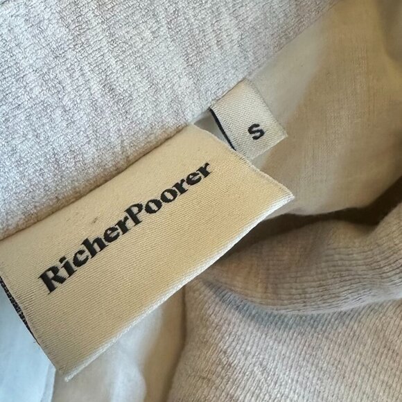 Richer Poorer Beige Button-Down Cotton Knit Blazer Jacket Casual Size Small NWOT - Picture 13 of 13